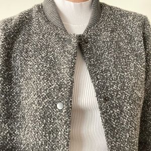 NEW LOOK Wool Longline Bomber Jacket